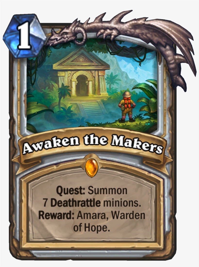 Enus Awakenthemakers - Hearthstone Un Goro Cards, transparent png