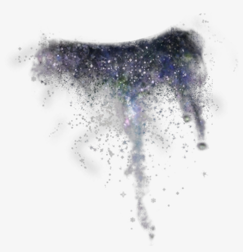 Glitter Glittertears Broken Blue Black Sticker - Sketch, transparent png