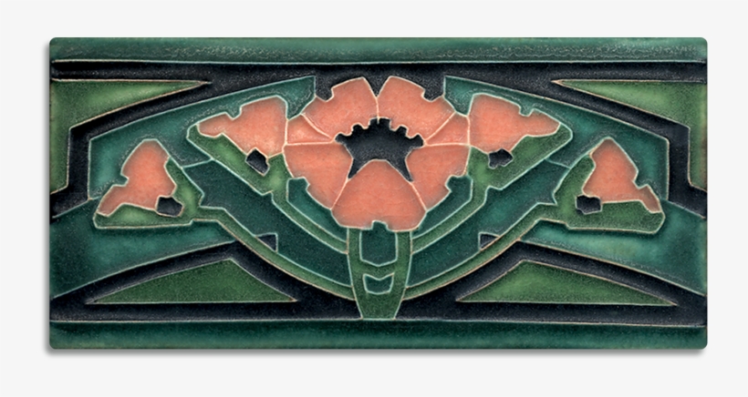 Poppy Border, Green Salmon - Wallet, transparent png