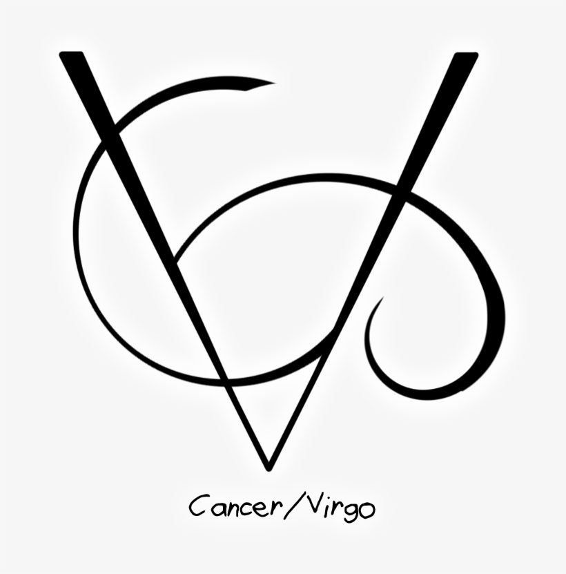 “cancer/virgo” Sigil Requested By Anonymous - Line Art, transparent png
