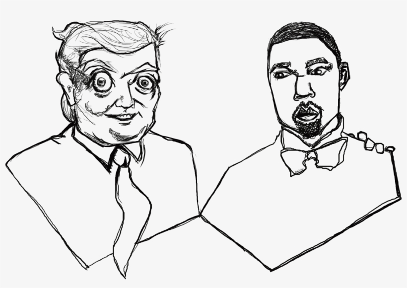 Trumping Kanye's Debt Trump Asks West For Favors - Sketch, transparent png