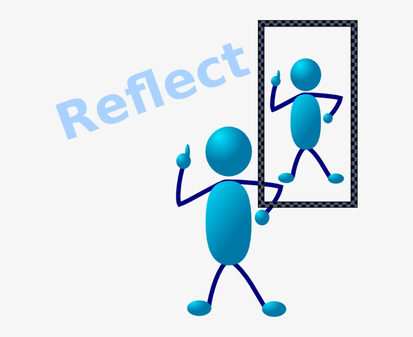 Image Blue Stick Man Reflect Hi Png - Reflection Clipart Free, transparent png