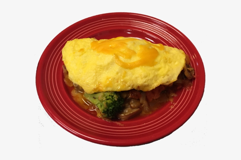 Erika's Red Plate Omelet - Food Looks Good On A Red Plate, transparent png