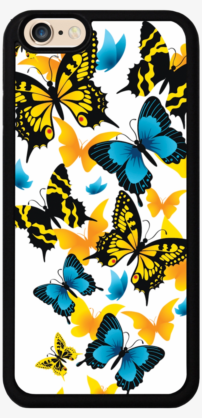 Blue And Yellow Butterfly Case, transparent png
