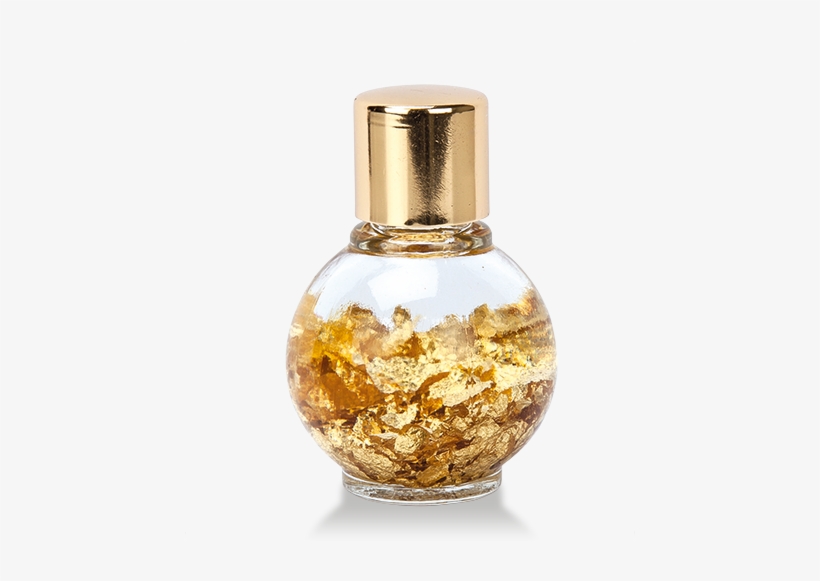Gold Foil Filled Bell Bottle, transparent png