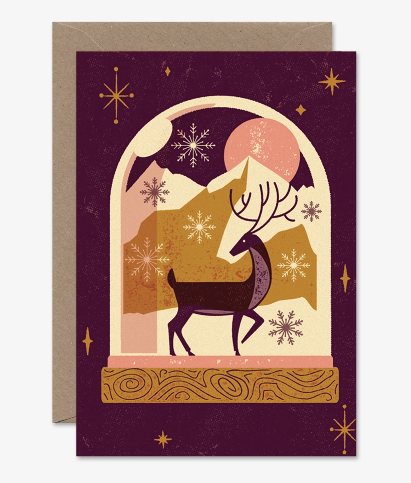 Reindeer Snowglobe, transparent png