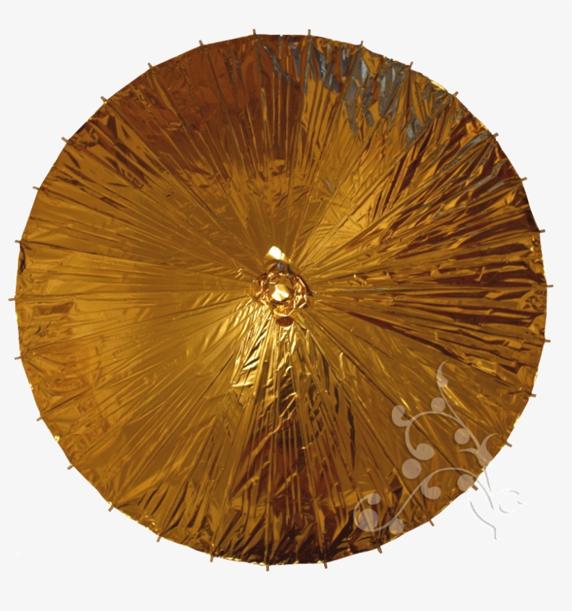 Gold Foil Parasol - Circle, transparent png