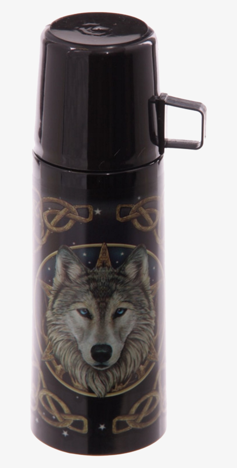 Celtic Wolf - Travel Flask - Termo Lobo, transparent png