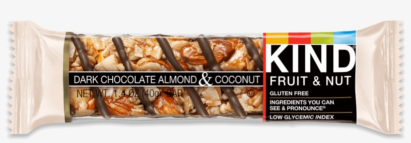 Dark Chocolate Almond & Coconut - Chocolate Coconut Kind Bar, transparent png