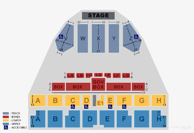 Grandstand Seating With Updated Handicap - Diagram, transparent png