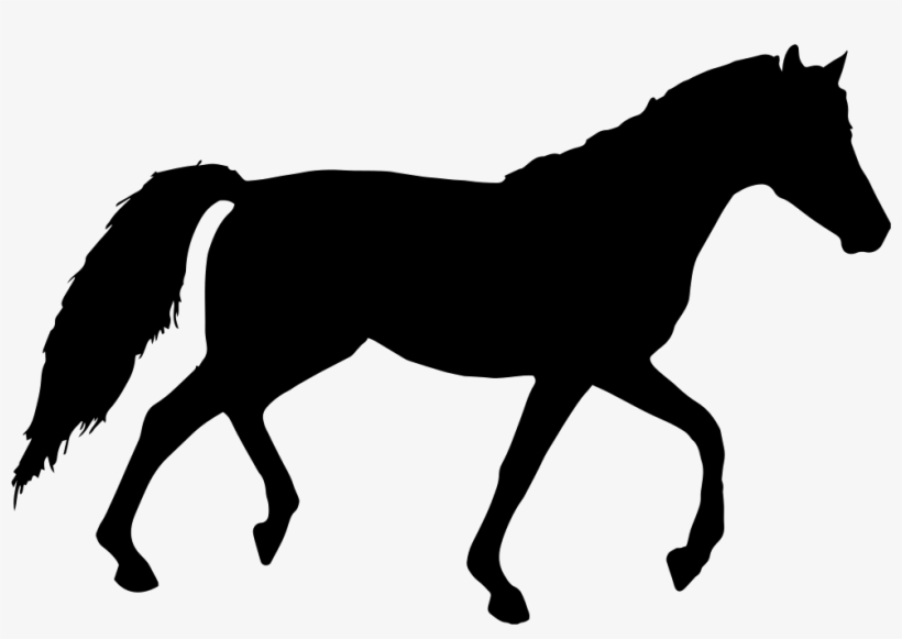 Horse Black Walking Silhouette Facing To Right Comments, transparent png