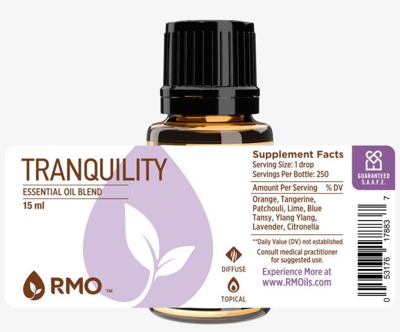 Tranquility Bottle Tranquility Top Tranquility Turn - Essential Oil Blend With Jasmine, transparent png