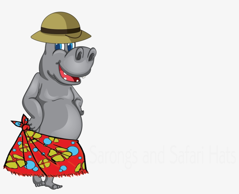 Sarongs And Safari Hats - Cartoon, transparent png