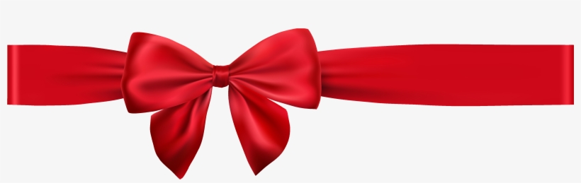 Red Holiday Bow - Satin, transparent png