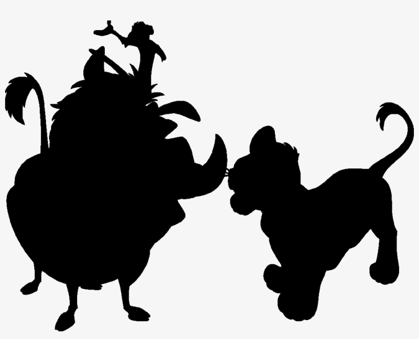 Cartoon Silhouette - Hakuna Matata Art Print, transparent png