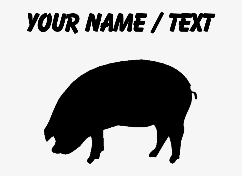 Back Design - Domestic Pig, transparent png