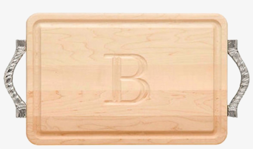 Rectangular Maple Carved Cutting Board With Handle - Plywood, transparent png