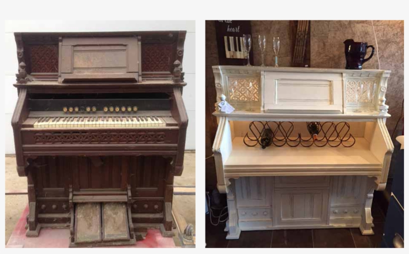 Old Pump Organ Transformed With Old White Chalk Paint® - Celesta, transparent png