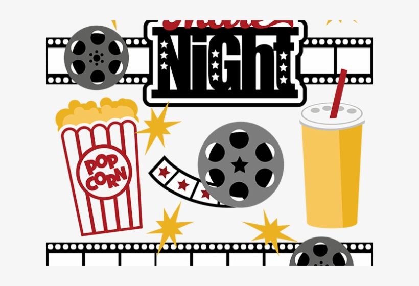 Original - Clipart Movie Night Png, transparent png