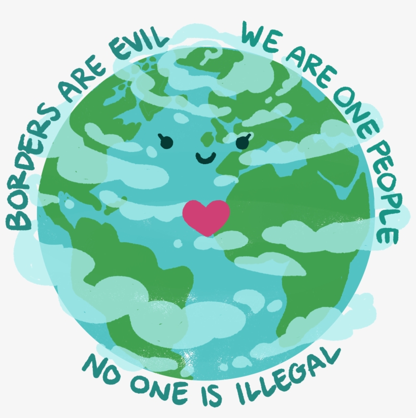 No One Is Illegal - Illustration, transparent png