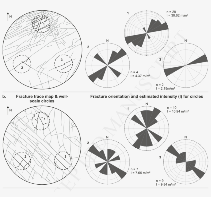 Fracture Trace Map For Two Circular Scanlines With - Plot Fracture Orientation, transparent png