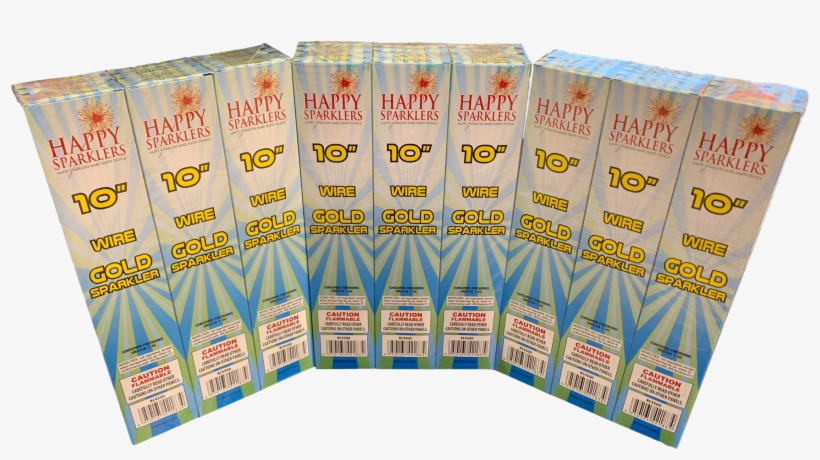 10″ Gold Wedding Sparklers - Paper, transparent png