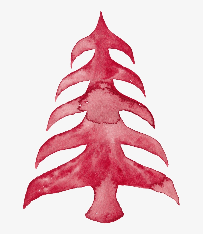 Arbol De Navidad De Png Transparente Rojo Pintado A, transparent png