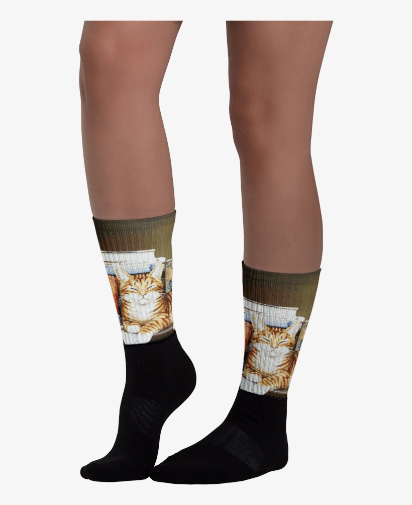 Cool Cat Black Foot Socks - Circle Finger Game, transparent png