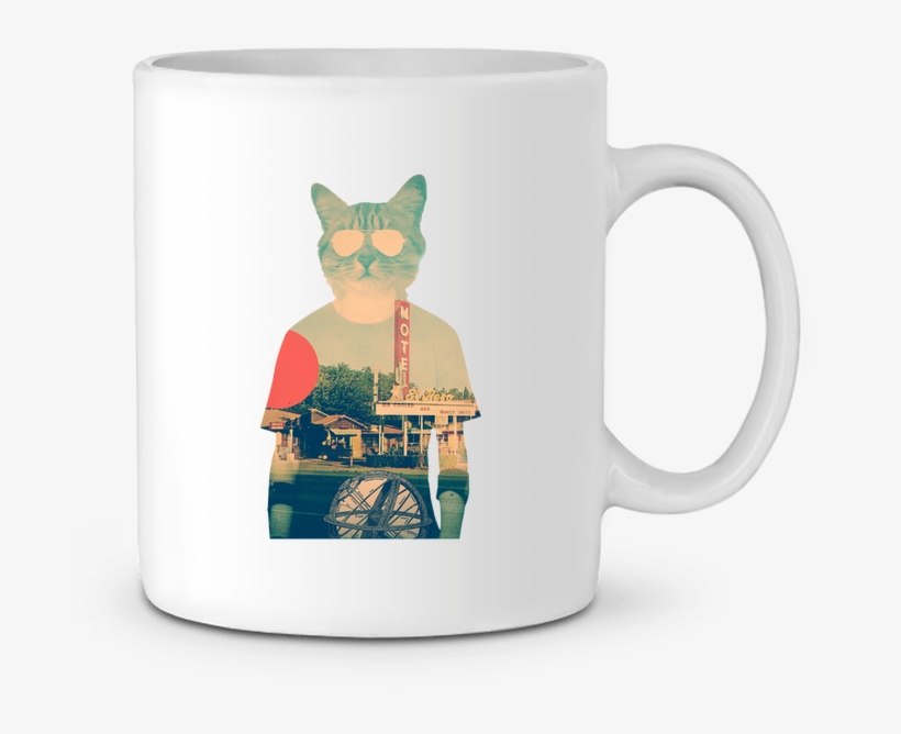 Mug En Céramique Cool Cat Par Ali Gulec - T-shirt, transparent png