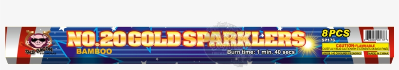 #20 Gold Sparklers Bamboo - Orange, transparent png