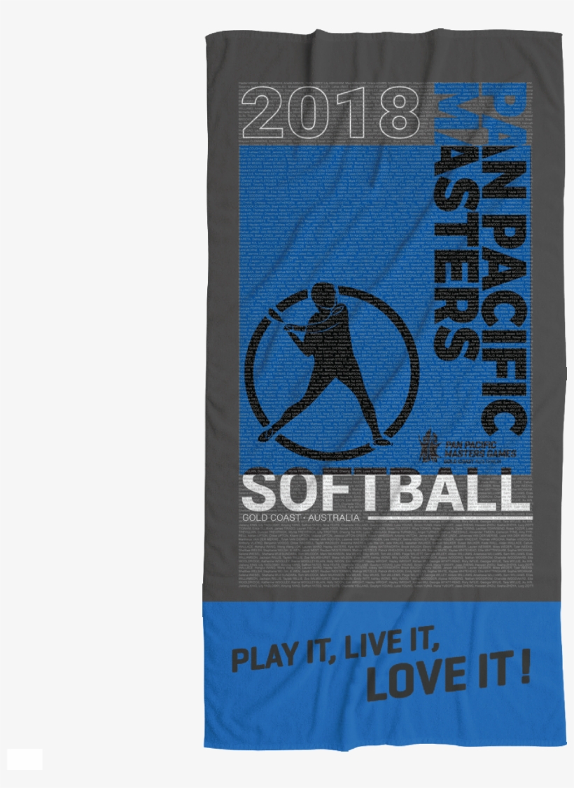 Softball Name Sub Towel - Graphic Design, transparent png