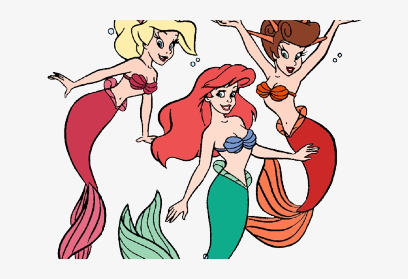 Mermaid Clipart Sister - Cartoon, transparent png