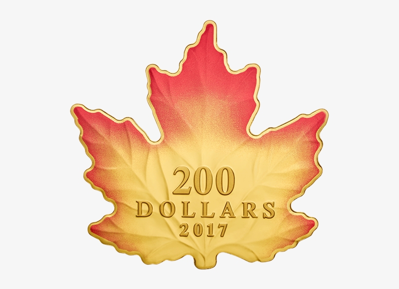 Pure Gold Gradience Coin - Maple Leaf In Fire, transparent png