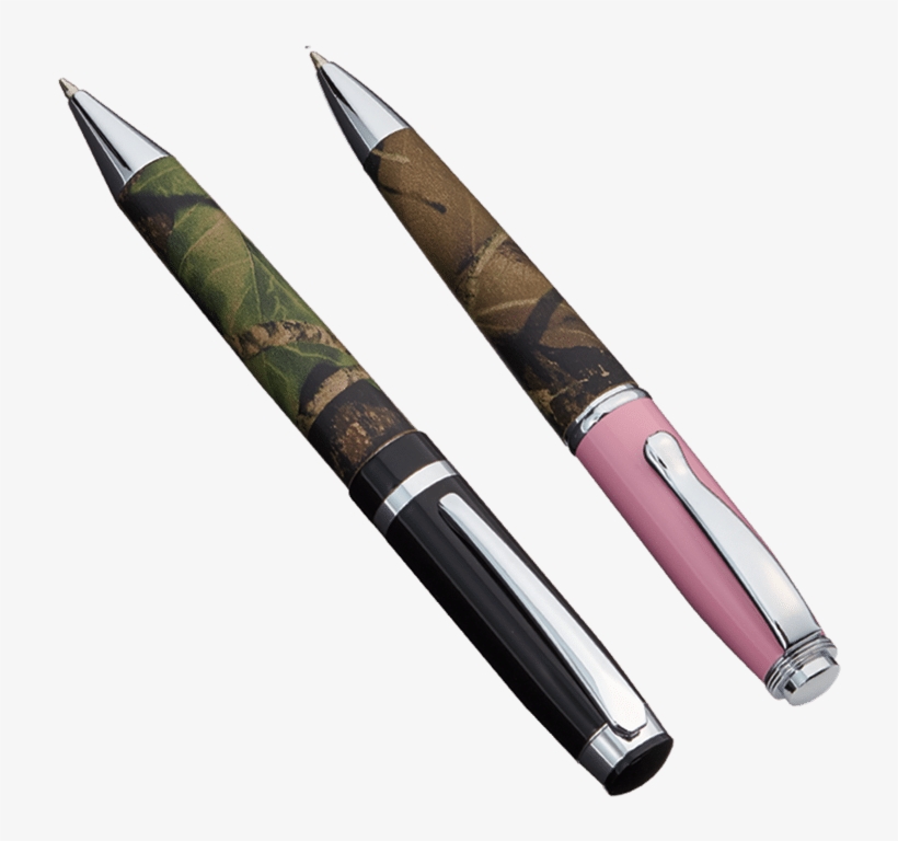 Two-tone Camo Leather Ballpoint Pen - Two Pen Png, transparent png