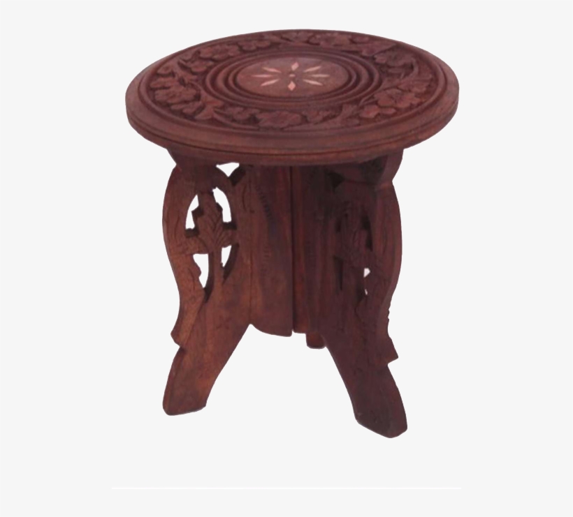 Antique Wooden Table - End Table, transparent png