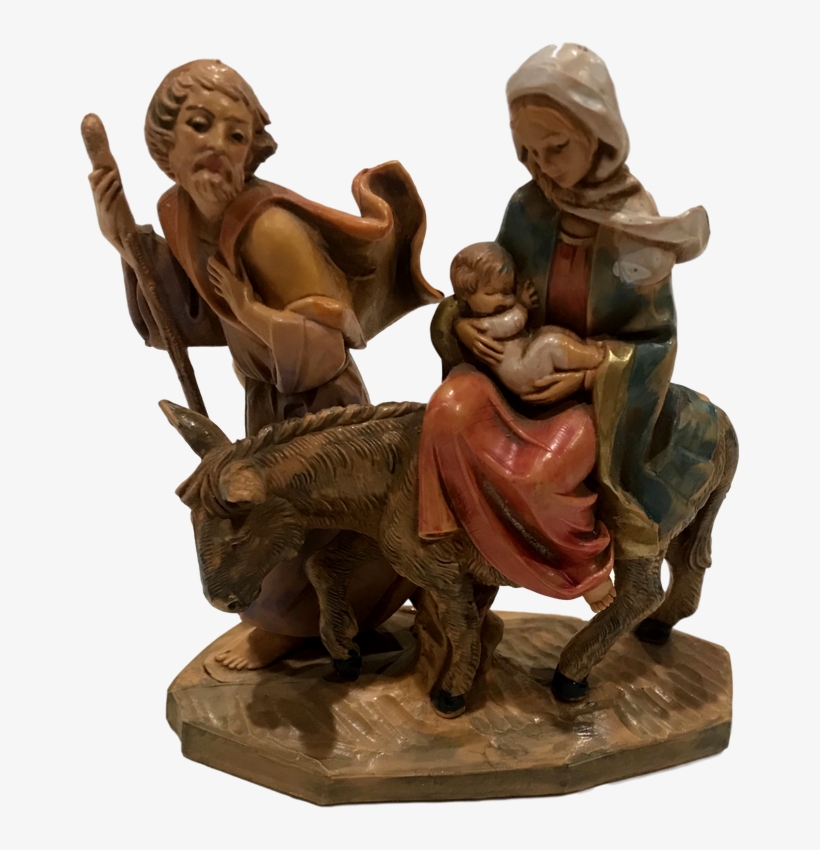 Religious Figurine Joseph Mary And Baby Jesus - Figurine, transparent png