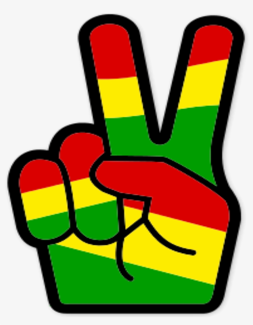 Peace Sticker - Peace Sign Hand Reggae, transparent png