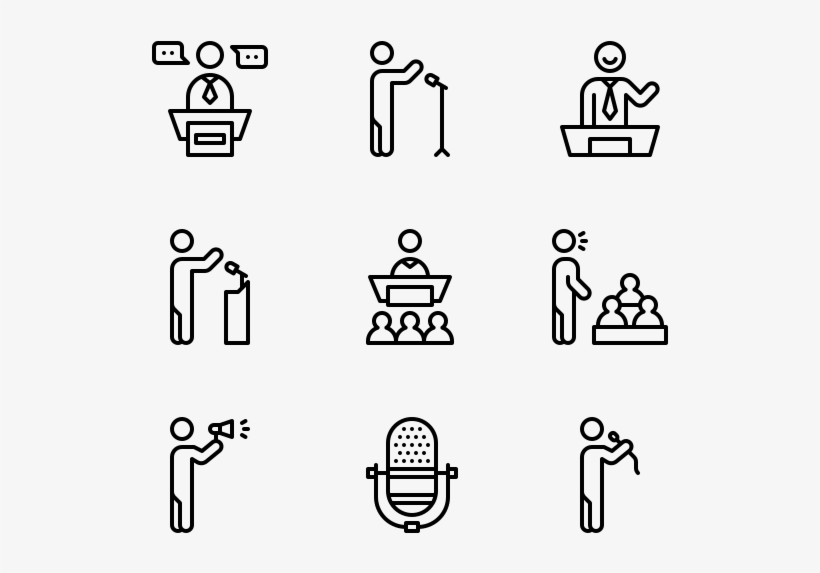 Public Speaking - Eps Wedding Icons Vector Free Download, transparent png