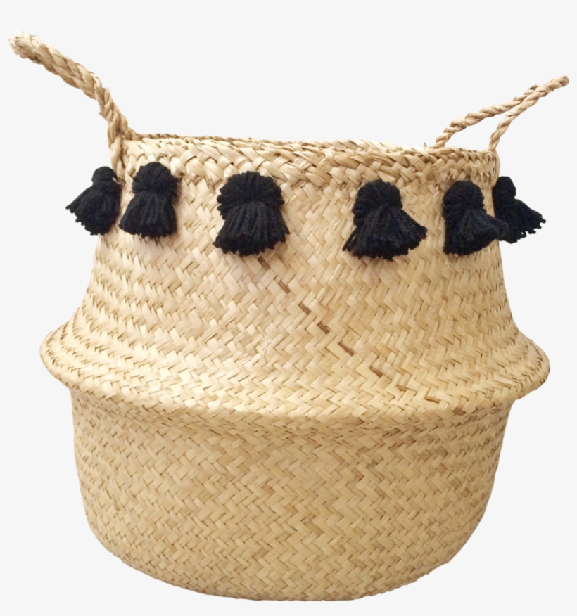Black Tassel Basket - Tassel Basket Png, transparent png
