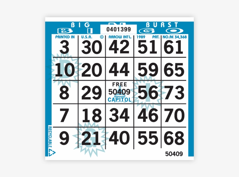 Big Burst Bingo Paper - Number, transparent png