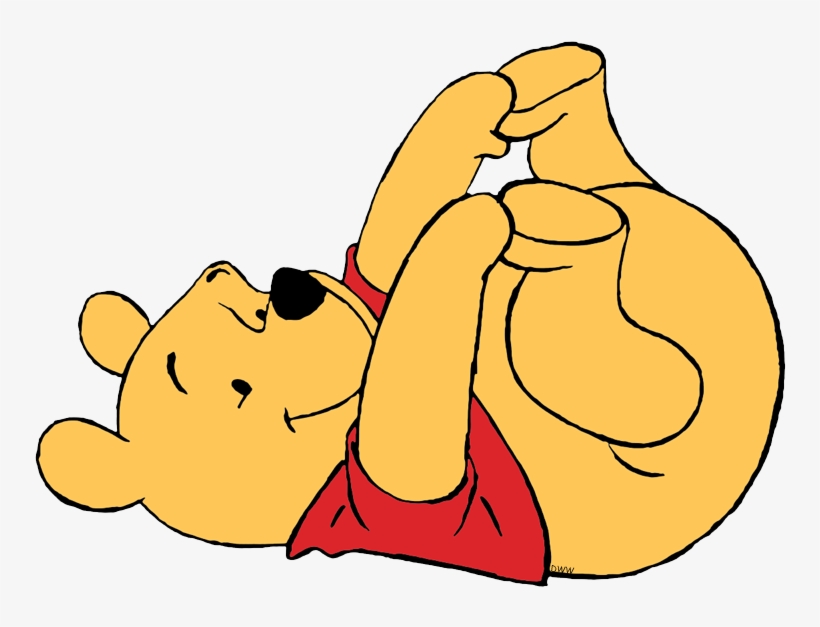 Touching His Toes Cute Winnie The Pooh - Cartoon Images Line Art, transparent png