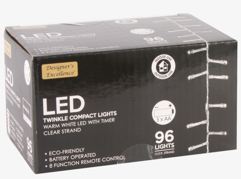 130" Designers Excellence 96 Led Twinkle Light String - Light-emitting Diode, transparent png