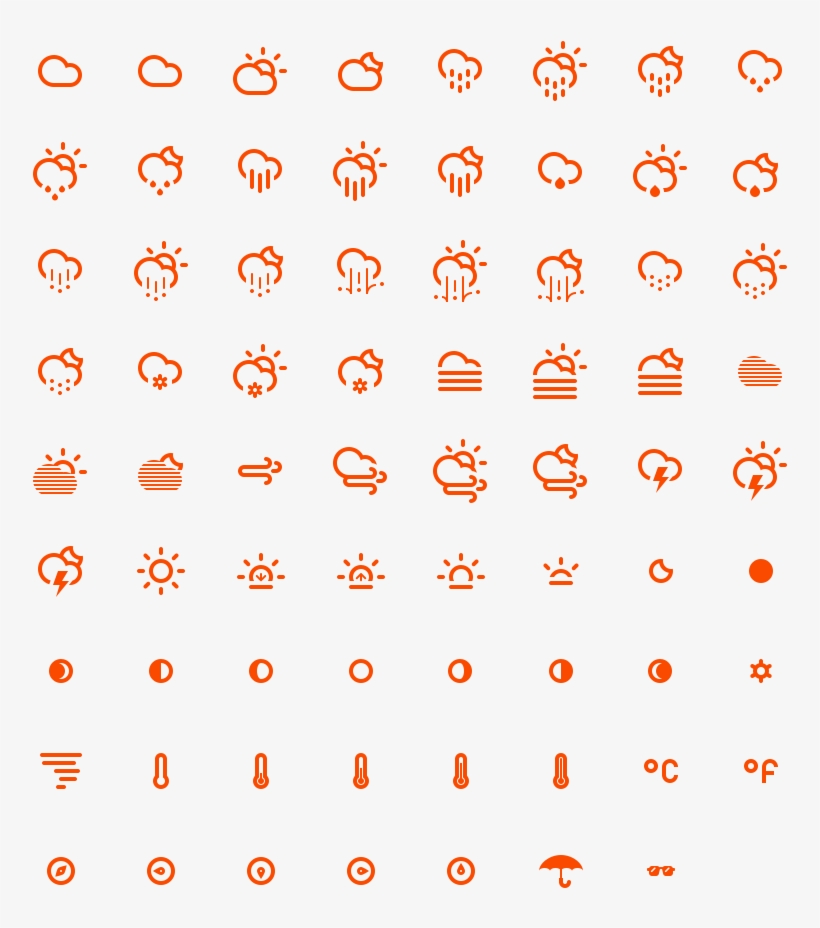 Climacons - Weather Icons Png Free, transparent png