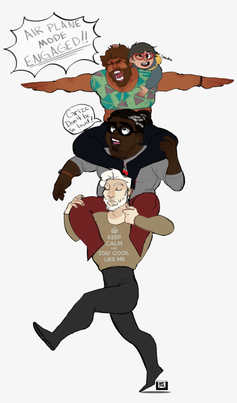 Humanized Bare Bears Chloe Grizz Panda (african-american) - We Bare