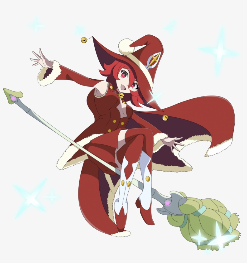 1girl Armpits Bell Broom Broom Riding Cape Christmas - Cartoon, transparent png