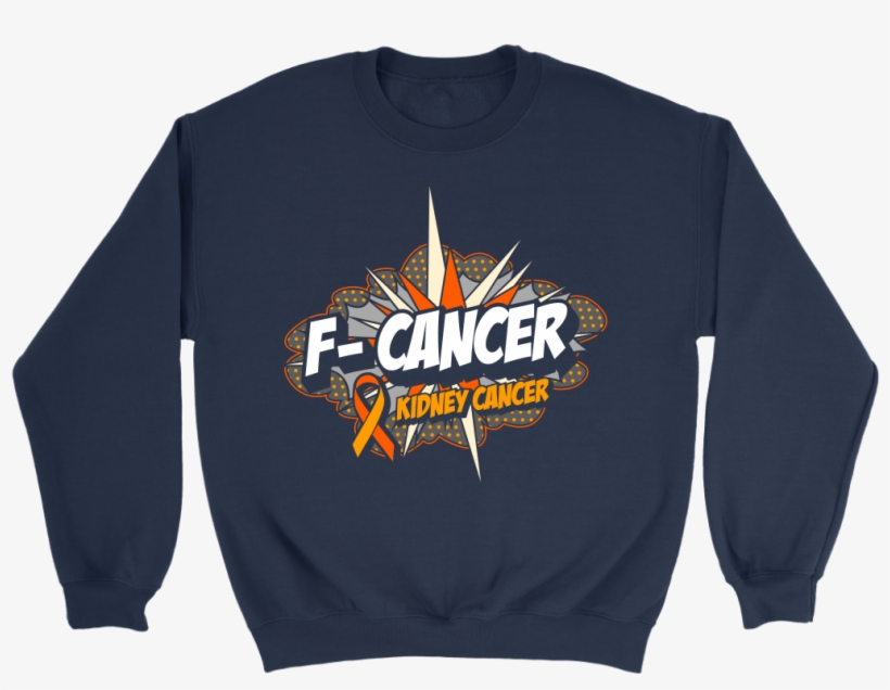 F-cancer Kidney Cancer Awareness Orange Ribbon Cool - Long-sleeved T-shirt, transparent png
