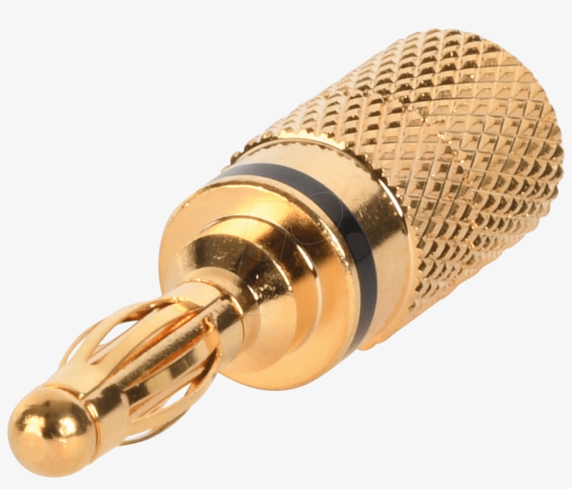 Banana Plug, Gold Plated, Cable Ø=4 - Lautsprecher Stecker, transparent png