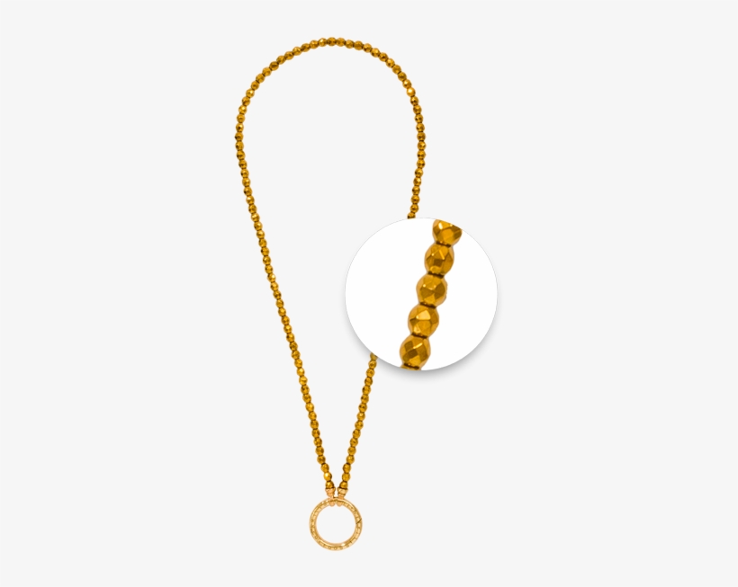Nikki Lissoni Necklace Gold Facet Pyrite Gold Plated - Al Khidmah, transparent png