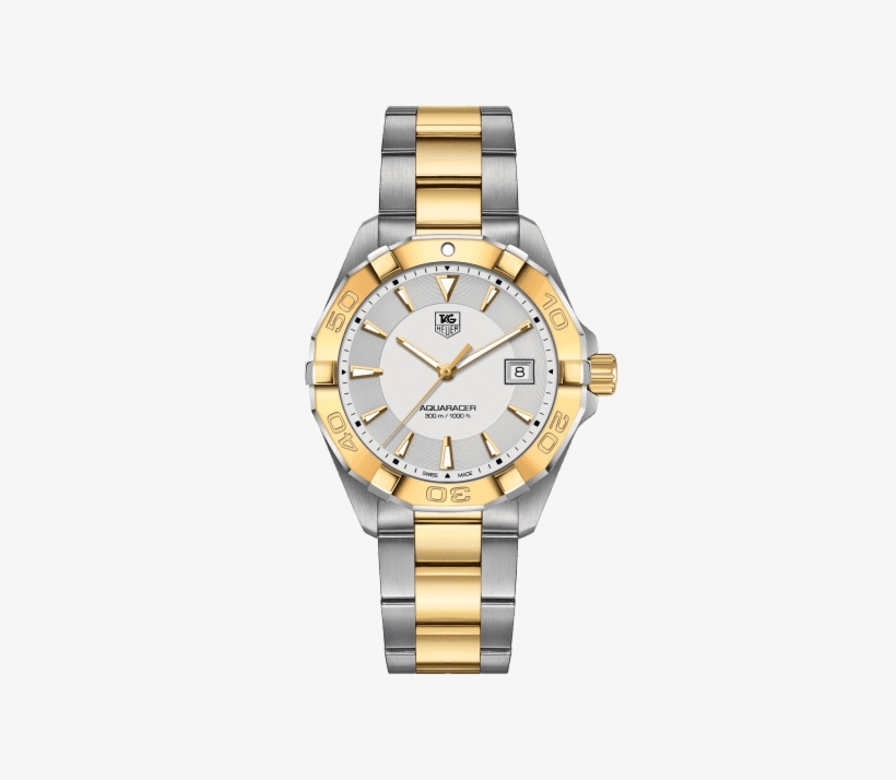 Aquaracer 300 M - Gold And Silver Tag Heuer, transparent png