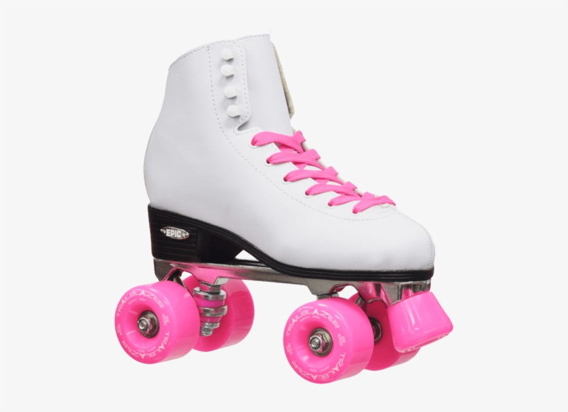 Epic Skates Classic White And Pink Roller Skates, transparent png